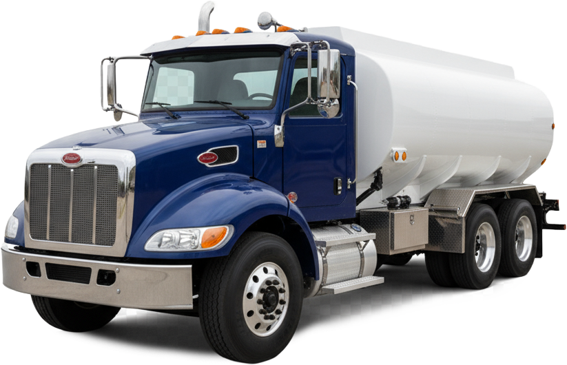 Rhode Island heating oil delivery truck serving local customers